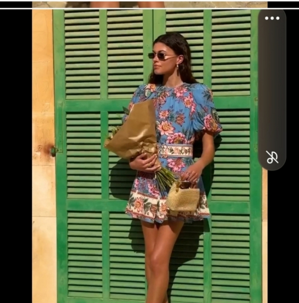 Farm Rio Floral Minidress - Picture 2 of 7